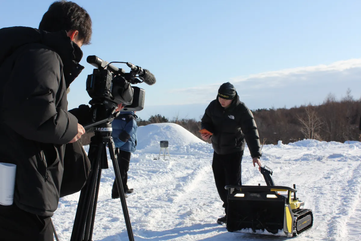 除雪ロボットの実証実験の様子がテレビで放映いただきました!