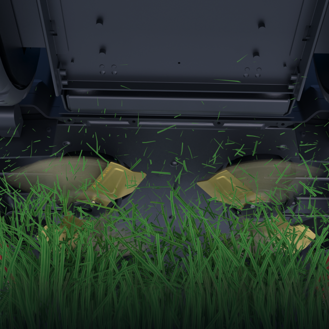 密集した芝も強力カット